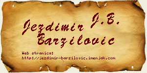 Jezdimir Barzilović vizit kartica